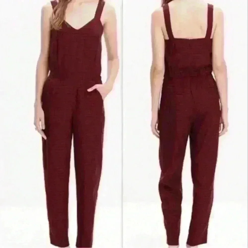 Madewell Burgundy Jumpsuit